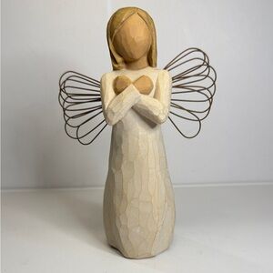 Vintage Willow Tree “Sign For Love”Angel Figurine